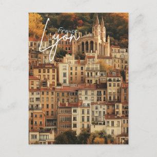 Vintage Lyon Frankreich  Postkarte