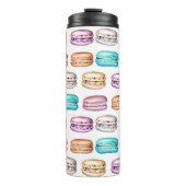 Vintage Macaron Cookies Thermosbecher (Vorderseite)