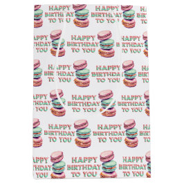 Vintage Macaron Cookies zum Geburtstag Mittlere Geschenktüte