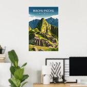 Vintage Machu Picchu Inka-Reise-Kunst Poster (Heimbüro)