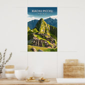 Vintage Machu Picchu Inka-Reise-Kunst Poster (Küche)