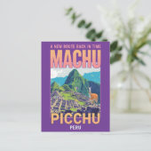 Vintage Machu Picchu Peru Travel Postkarte (Stehend Vorderseite)