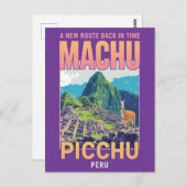 Vintage Machu Picchu Peru Travel Postkarte (Vorne/Hinten)
