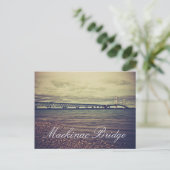 Vintage Mackinac Bridge Postcard Postkarte (Stehend Vorderseite)