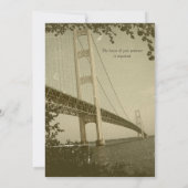 Vintage Mackinac-Brücke Einladung zur Hochzeit (Rückseite)