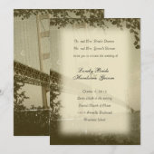 Vintage Mackinac-Brücke Einladung zur Hochzeit (Vorne/Hinten)