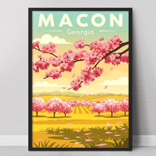Vintage Macon Georgia Poster