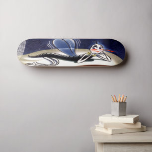 Vintage Madam Malaria Mücken Skateboard