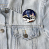 Vintage Madame Malaria-Mücke Button (Beispiel)
