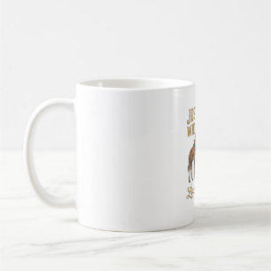 Vintage Mädchen, das Giraffen Liebt T-Shirt Design Kaffeetasse