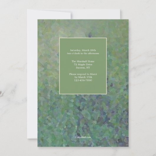 Vintage Mädchen Einladung (Rückseite)