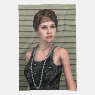Vintage Mädchen Handtuch