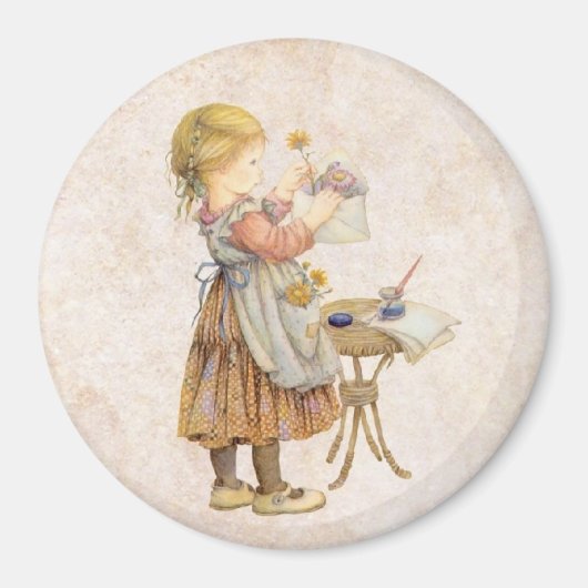 Vintage Mädchen Magnet (Vorne)