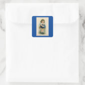 Vintage Mädchen mit Sack Aufkleber (Tasche)