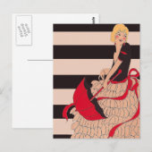 Vintage Mädchen Postkarte (Vorne/Hinten)