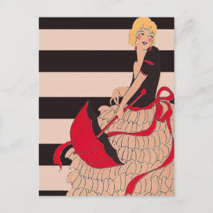 Vintage Mädchen Postkarte