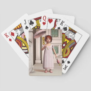 Vintage Mädchen - Süße Retro-Victorian Style Kunst Spielkarten