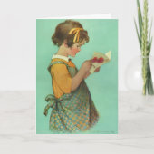 Vintage Mädchen & Valentinsgruß Jessie Wilcox Smit Karte (Vorderseite)