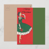 Vintage Mädchen Weihnachten (Vorne/Hinten)