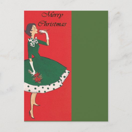 Vintage Mädchen Weihnachten (Vorderseite)