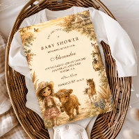 Vintage Mädchen Western Boho Baby Shower