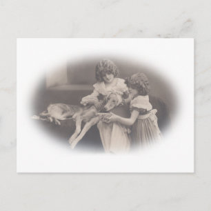 Vintage Mädchenantike Foto-Postkarte FromMyDesk Postkarte