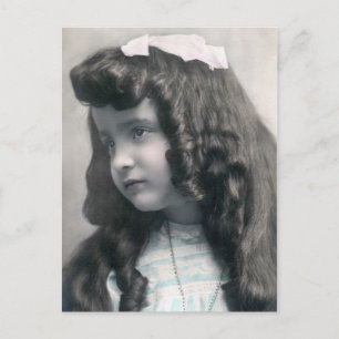 Vintage Mädchenantike Foto-Postkarte FromMyDesk Postkarte