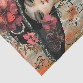 VINTAGE MÄDCHENMÄDCHEN SEIDENPAPIER (Ausschnitt)