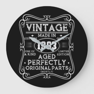 Vintage Made in 1963 Große Wanduhr