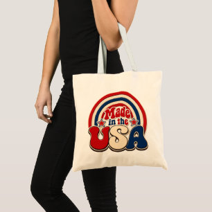 Vintage "Made in USA" patriotisches Abzeichen Tragetasche