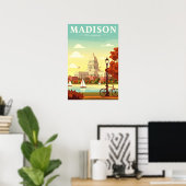 Vintage Madison Wisconsin Poster (Heimbüro)