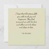 Vintage Madonna And Child Religious Christmas Card Dankeskarte (Rückseite)