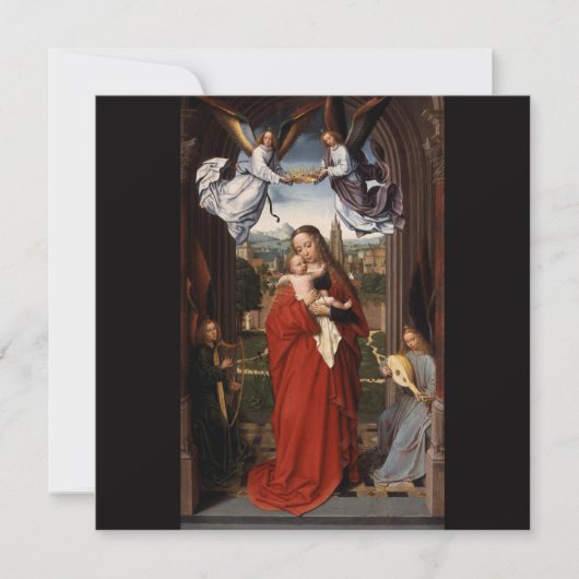 Vintage Madonna And Child Religious Christmas Card Dankeskarte (Vorderseite)