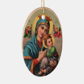 Vintage Madonna & Kind Keramik Ornament (Rechts)