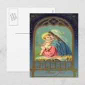 Vintage Madonna mit Kind Weihnachten (Vorne/Hinten)