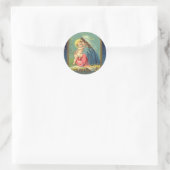 Vintage Madonna mit Kind Weihnachten Runder Aufkleber (Tasche)