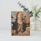 Vintage Madonna mit Kinderesseln Weihnachten Postkarte (Stehend Vorderseite)
