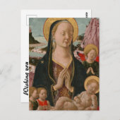 Vintage Madonna mit Kinderesseln Weihnachten Postkarte (Vorne/Hinten)