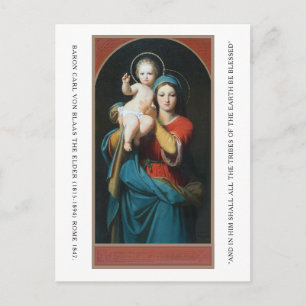 VINTAGE MADONNA UND CHRISTKIND POSTKARTE