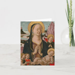 Vintage-Madonna-und-Kind-Engel-Weihnachtskarten Dankeskarte