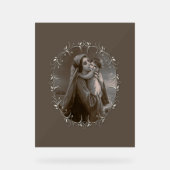 Vintage Madonna und Kind mit Silberrahmen Acrylschild (Vorderseite)