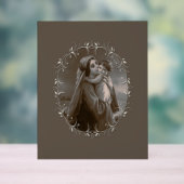 Vintage Madonna und Kind mit Silberrahmen Acrylschild (Neutral)