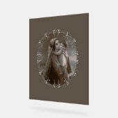 Vintage Madonna und Kind mit Silberrahmen Acrylschild (Winkel)