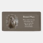 Vintage Madonna und Kind mit Silberrahmen Banner (Horizontal)