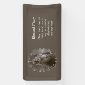 Vintage Madonna und Kind mit Silberrahmen Banner (Vertikal)