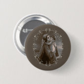 Vintage Madonna und Kind mit Silberrahmen Button (Vorne & Hinten)