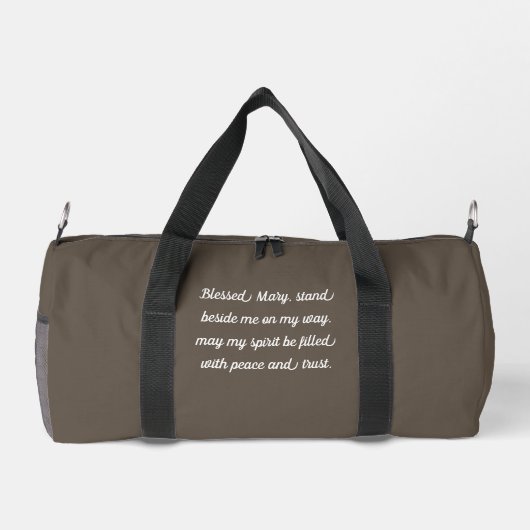 Vintage Madonna und Kind mit Silberrahmen Duffle Bag (Rückseite)