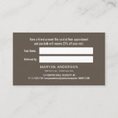 Vintage Madonna und Kind mit Silberrahmen Empfehlungskarte (Rückseite)