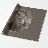 Vintage Madonna und Kind mit Silberrahmen Geschenkpapier (Ungerollt)