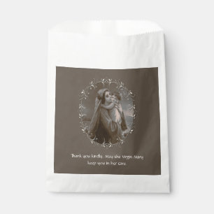 Vintage Madonna und Kind mit Silberrahmen Geschenktütchen